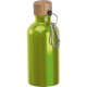 Picture of STAINLESS STEEL METAL DRINK BOTTLE with Carabiner, 400Ml in Apple Green 