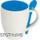 Picture of WHITE PORCELAIN MUG with Matching Spoon in Handle