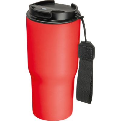 Picture of STAINLESS STEEL METAL DRINK CUP, 550ML in Red 