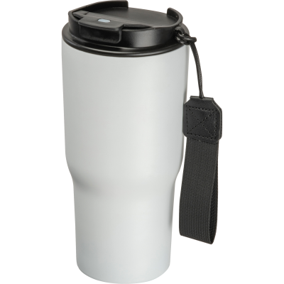 Picture of STAINLESS STEEL METAL DRINK CUP, 550ML in White 