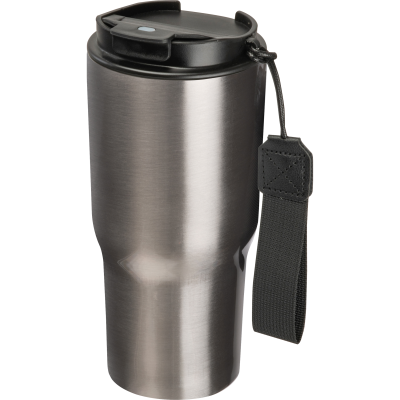 Picture of STAINLESS STEEL METAL DRINK CUP, 550ML in Silvergrey 