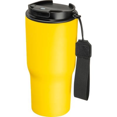Picture of STAINLESS STEEL METAL DRINK CUP, 550ML in Yellow 