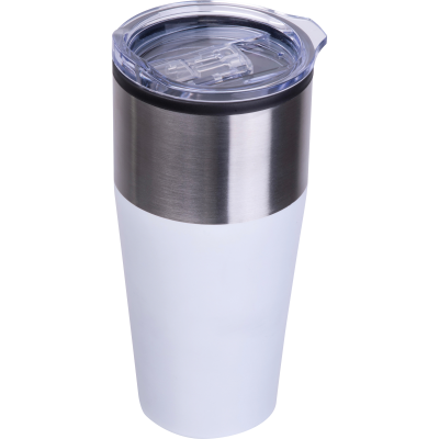 Picture of DOUBLE WALLED DRINK CUP, 600 ML JORDAN in White