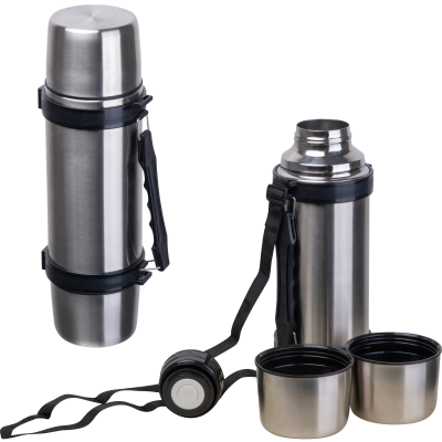 Picture of VACUUM THERMAL INSULATED JUG with Cup Emanuel in Silvergrey