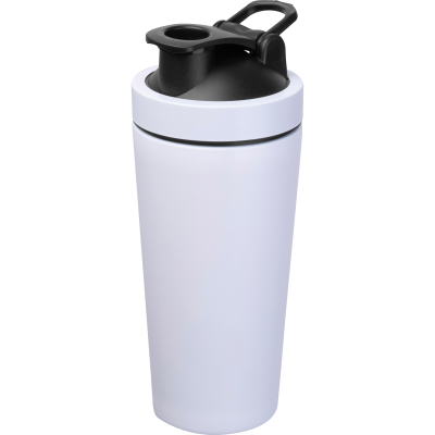Picture of PROTEIN SHAKER – 750 ML RECYCLED STAINLESS STEEL METAL LILY in White