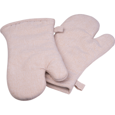 Picture of SET OF 2 OVEN GLOVES LEONOR in Beige