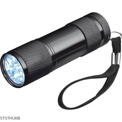 Picture of ALUMINIUM METAL LED TORCH in Black.