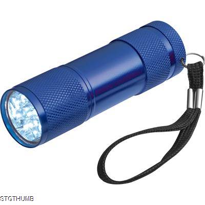 Picture of ALUMINIUM METAL LED TORCH in Blue.