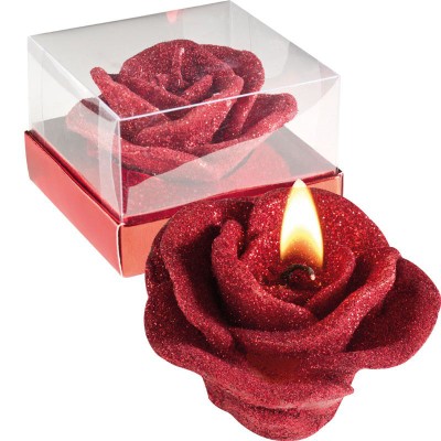 Picture of ROSE SHAPE CANDLE in Red