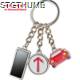 Picture of METAL KEYRING with 3 Charms