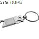 Picture of KEYRING CHAIN with Shopping Coin & Bottle Opener in Silvergrey