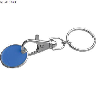 Picture of KEYRING with Shopping Coin in Blue.