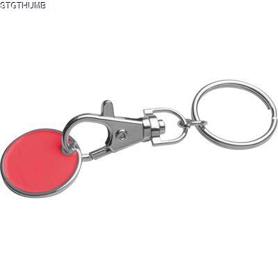 Picture of KEYRING with Shopping Coin in Red.