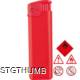 Picture of ELECTRONIC REFILLABLE POCKET LIGHTER in Red
