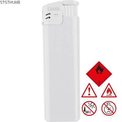 Picture of ELECTRONIC REFILLABLE POCKET LIGHTER in White.