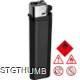 Picture of DISPOSABLE POCKET LIGHTER in Black