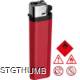 Picture of DISPOSABLE POCKET LIGHTER in Red