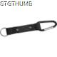 Picture of KEYRING PENDANT with Carabiner & Metal Plate in Black