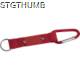 Picture of KEYRING PENDANT with Carabiner & Metal Plate in Red