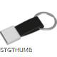 Picture of KEYRING CHAIN with Imitation Leather Strap in Black