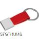 Picture of KEYRING CHAIN with Imitation Leather Strap in Red