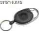 Picture of RETRACTABLE KEYRING with Carabiner in Black