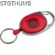 Picture of RETRACTABLE KEYRING with Carabiner in Red