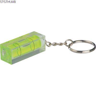 Picture of SPIRIT LEVEL KEYRING in Yellow.