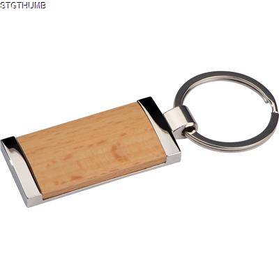 Picture of KEYRING with Wood Stick in Brown