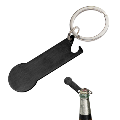 Picture of KEYRING with Shopping Cart Chip in Black 