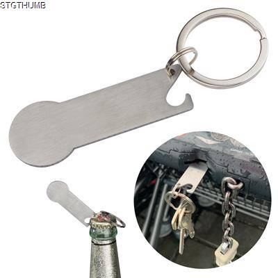 Picture of KEYRING with Shopping Cart Chip in Silvergrey.