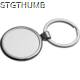 Picture of ROUND DISC METAL KEYRING in Silver