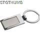 Picture of RECTANGULAR METAL KEYRING in Silver