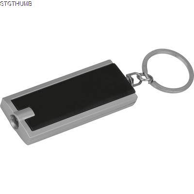 Picture of KEYRING with White LED in Black.