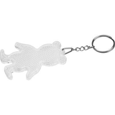 Picture of REFLECTING BEAR KEYRING in White 