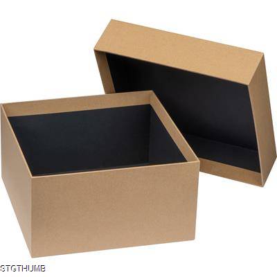 Picture of CARDBOARD CARD GIFT BOX in Beige.