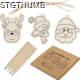 Picture of CHRISTMAS TREE TAG PAINTING SET in Beige
