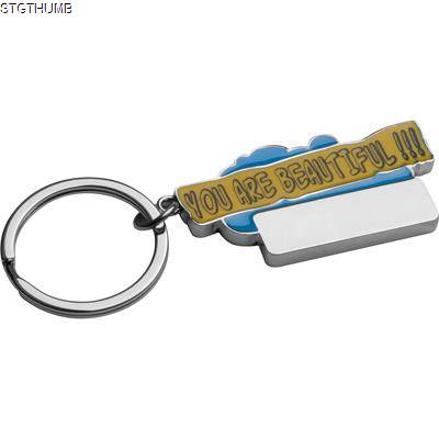 Picture of YOU ARE BEAUTIFUL KEYRING in Light Blue