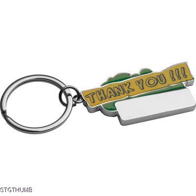 Picture of THANK YOU KEYRING in Green.