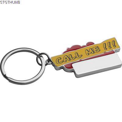 Picture of CALL ME KEYRING in Red.