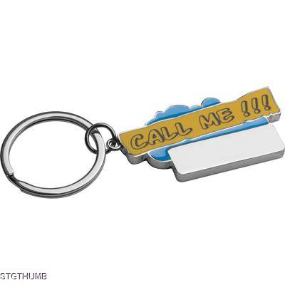 Picture of CALL ME KEYRING in Light Blue.