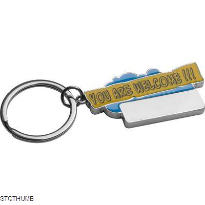 Picture of YOU ARE WELCOME KEYRING in Light Blue.