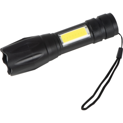 Picture of TORCH with Rechargeable Battery in Black.