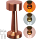 Picture of STAINLESS STEEL METAL TABLE LAMP with Rechargeable Battery in Copper 