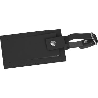 Picture of FAUX LEATHER LUGGAGE TAG in Black 