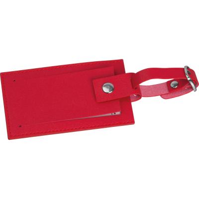 Picture of FAUX LEATHER LUGGAGE TAG in Red 