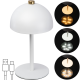 Picture of STAINLESS STEEL METAL TABLE LAMP in White 