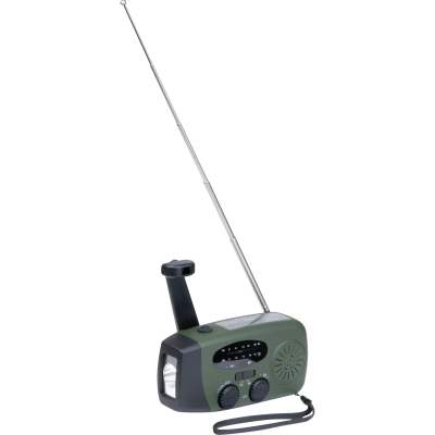 Picture of HAND-CRANK EMERGENCY RADIO BENEDETTA in Dark Green