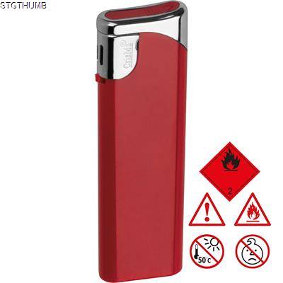 Picture of ELECTRONIC PLASTIC LIGHTER in Red.