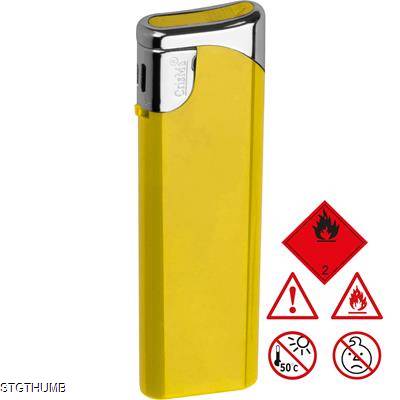 Picture of ELECTRONIC PLASTIC LIGHTER in Yellow.